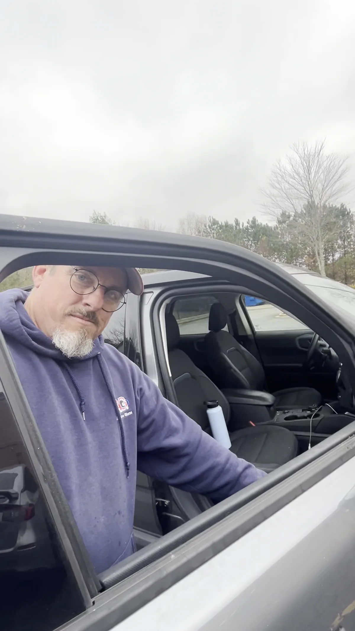 Tim Morrell, owner and installer at Executive Auto Glass, at a mobile job